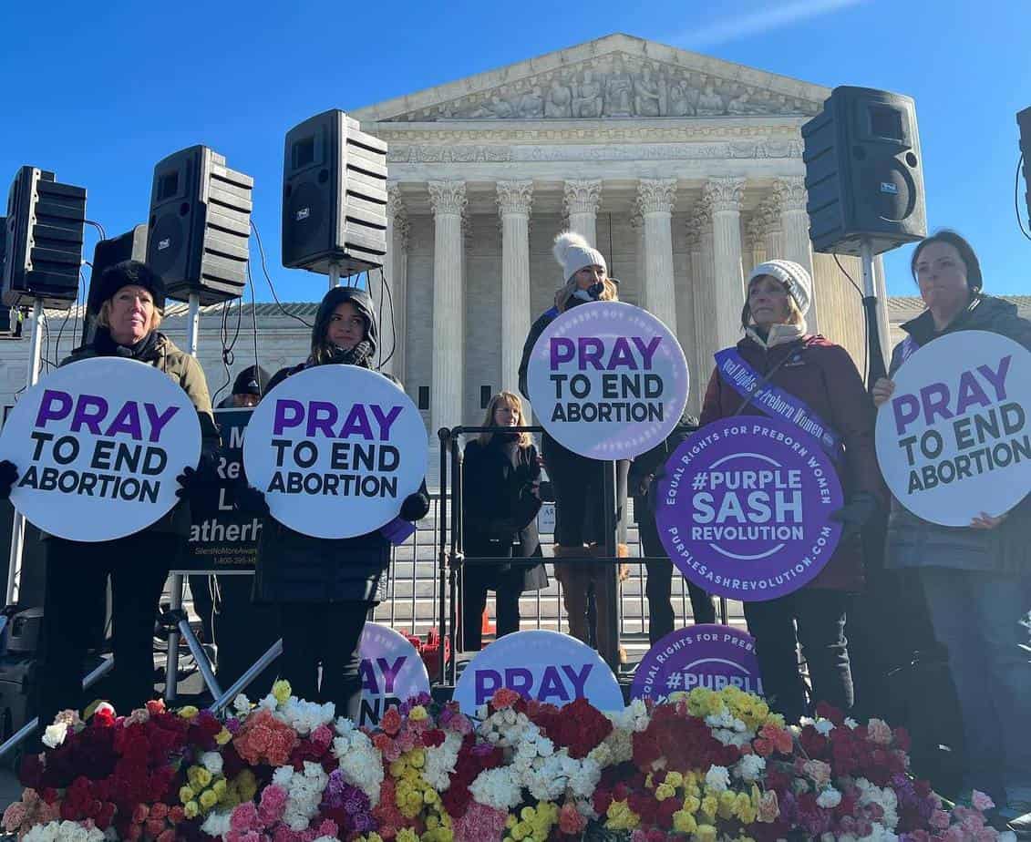 Pray to end abortion – Join the Purple Sash Revolution to protect the unborn